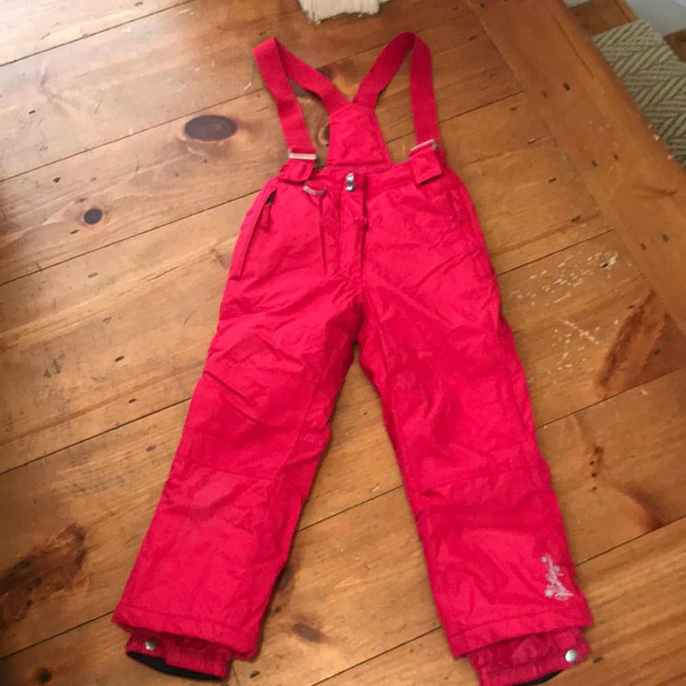 32 Degrees Bright Red Kids Snow Pants with Suspenders